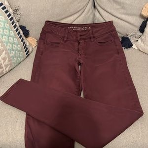 maroon/burgundy, American Eagle jeans! size 2